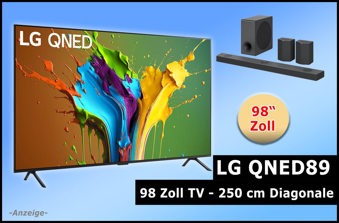 LG Angebot Aufmacher QNED89 98 Zoll Bundle